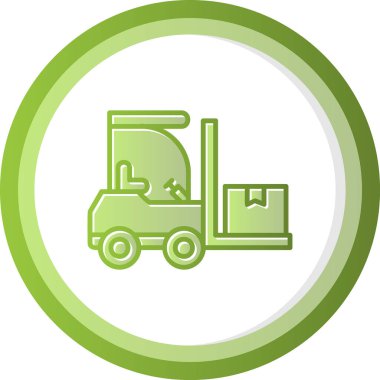 Modern Forklift simgesinin vektör çizimi         