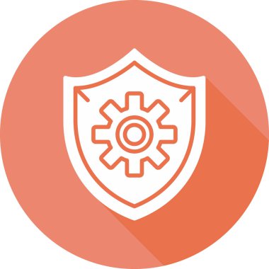 vites işaretli kalkan, vektör çizimi basit tasarım