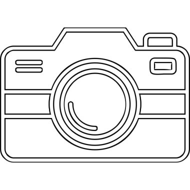 Fotoğraf makinesi simgesi, vektör illüstrasyonu. düz tasarım biçimi              