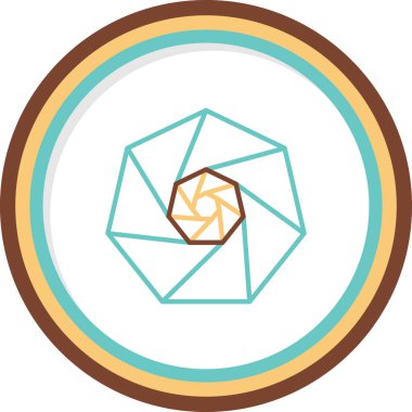 Heptagon modern simgesinin vektör çizimi       