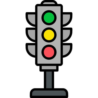 Trafik ışığı. Web simgesi basit illüstrasyon