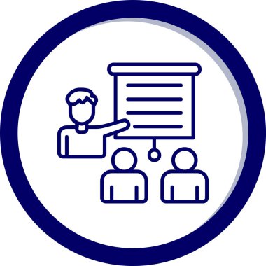 izleyici sunum simgesi vektör illüstrasyonu