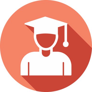 Öğrenci. Web simgesi basit illüstrasyon 