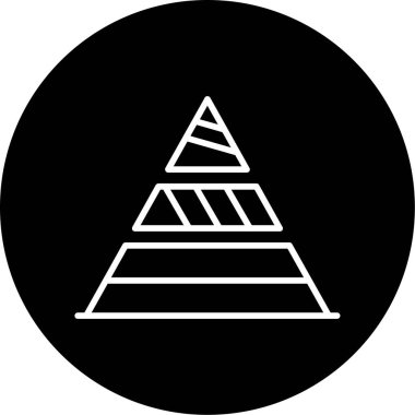 Piramit Grafik simgesi, vektör illüstrasyonu basit tasarım