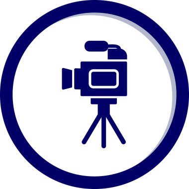 Film kamerası. Web simgesi basit illüstrasyon 