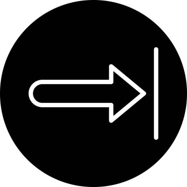 Sağ ok web simgesi, vektör çizim