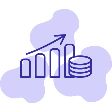 Büyüme grafiği Web simgesi basit illüstrasyon 