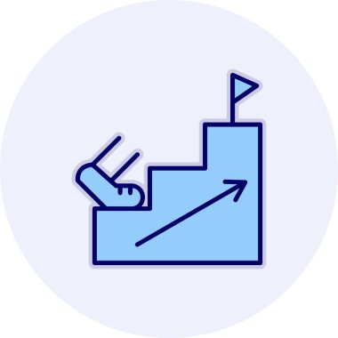 Adımlar web simgesinin vektör illüstrasyonu