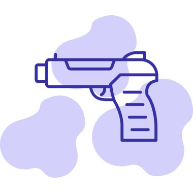 Silah. Web simgesi basit illüstrasyon 