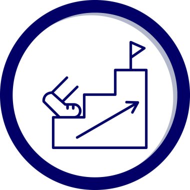 Adımlar web simgesinin vektör illüstrasyonu