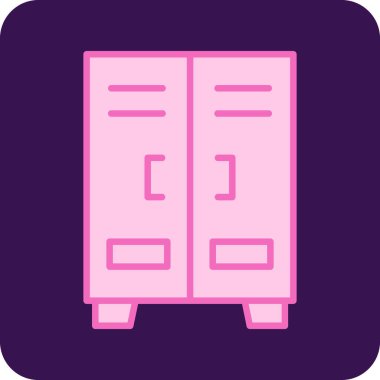 Dolap. Web simgesi basit illüstrasyon  