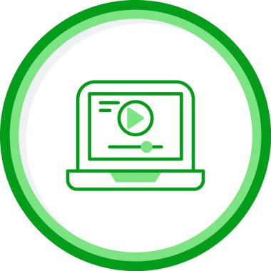 video oynatıcı simgesi, vektör illüstrasyonu 