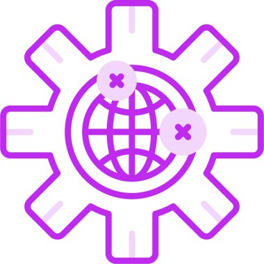 toprak küresi simgesi, vektör illüstrasyonu basit tasarım