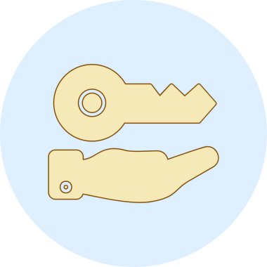 anahtar simgesi, vektör illüstrasyonu basit tasarım