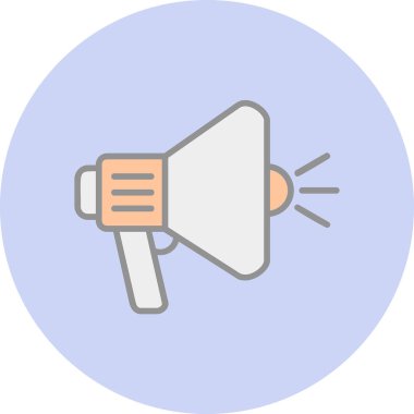 megafon web simgesi, vektör çizim 