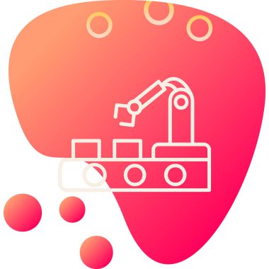 Otomasyon web simgesi, vektör illüstrasyonu