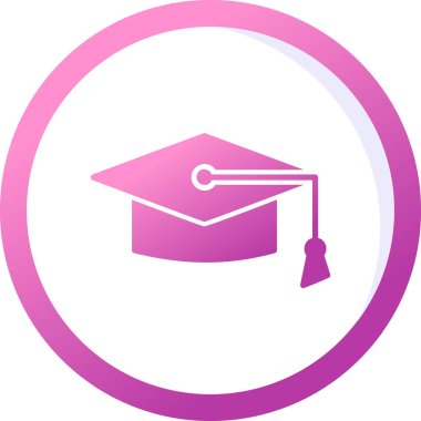Mortarboard web simgesi basit illüstrasyon