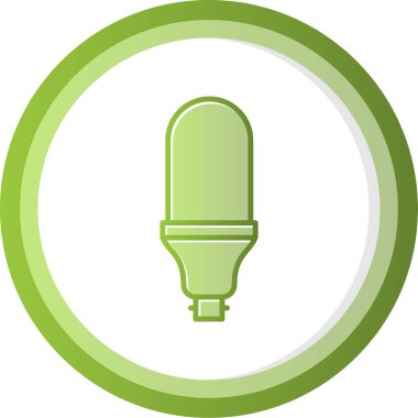 Ampul. Web simgesi vektör illüstrasyonu