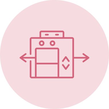 Asansör web simgesi, vektör illüstrasyonu