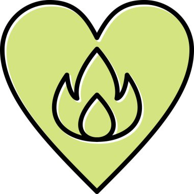 Tutku web simgesi basit illüstrasyon