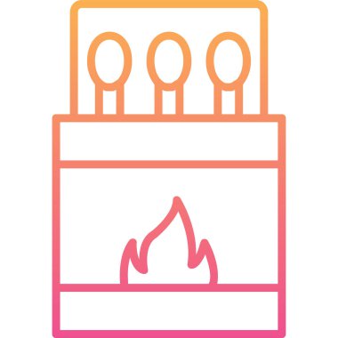 Kibrit. Web simgesi basit illüstrasyon 