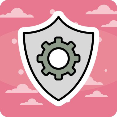 Veri koruma simgesi, vektör çizim                  