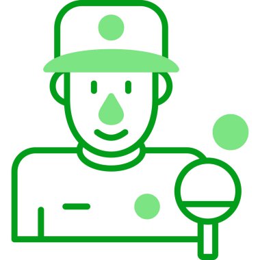 Ping Pong web simgesi vektör çizimi