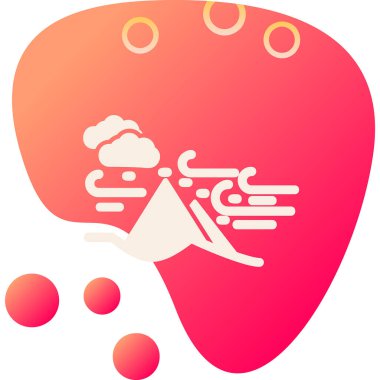 Kum fırtınası web simgesi, vektör illüstrasyonu