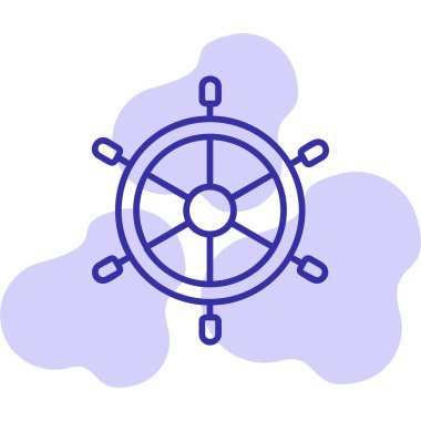 Dümen. Web simgesi basit illüstrasyon