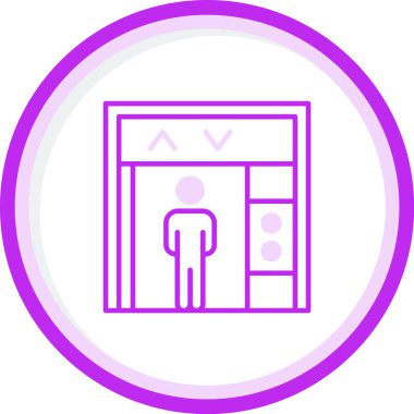 Asansör web simgesi, vektör illüstrasyonu