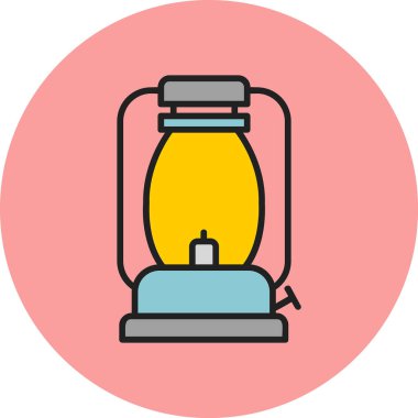 Gaz Lambası simgesinin vektör illüstrasyonu