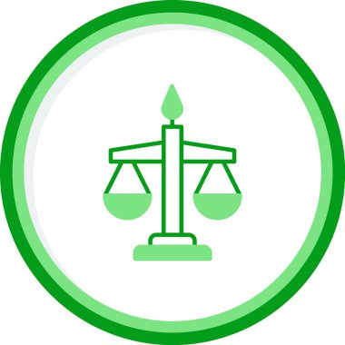 Ölçek simgesi, vektör illüstrasyonu basit tasarım