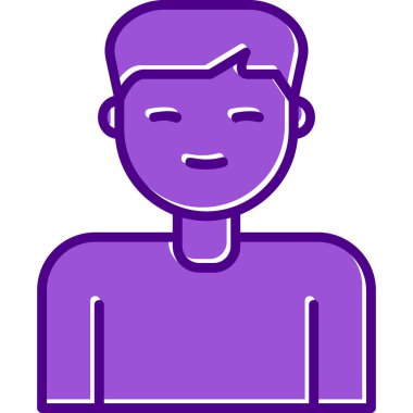  Erkek kullanıcı. Web simgesi basit illüstrasyon