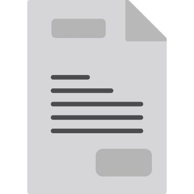 belge simgesi, vektör illüstrasyonu basit tasarım