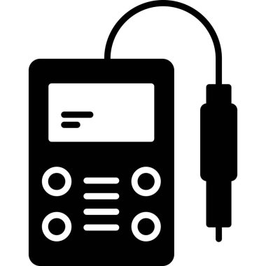 Biyoloji ph metre simgesi, vektör illüstrasyonu 