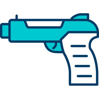 Silah. Web simgesi basit illüstrasyon 