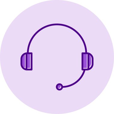 Kulaklık. Web simgesi basit illüstrasyon