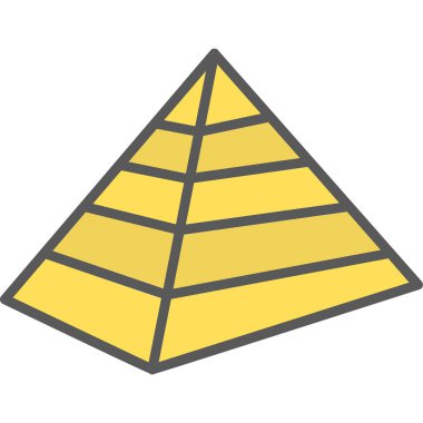 Piramit ağ simgesi vektör illüstrasyonu