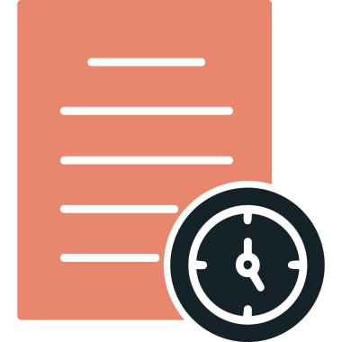 Zamanlama simgesi vektör çizimi alıştırması