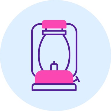 Gaz Lambası simgesinin vektör illüstrasyonu