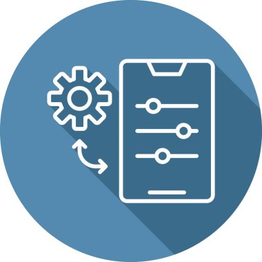 Simgeyi ayarlamanın vektör illüstrasyonu 