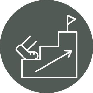 Adımlar web simgesinin vektör illüstrasyonu