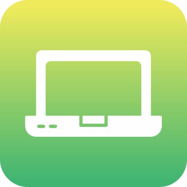 dizüstü bilgisayar simgesi, vektör illüstrasyonu basit tasarım