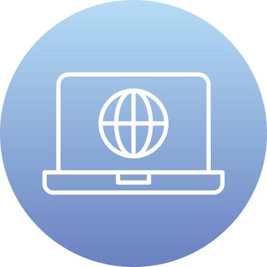 dizüstü bilgisayar simgesi, vektör illüstrasyonu basit tasarım