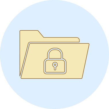 Güvenli Veri Web simgesi vektör illüstrasyonu 