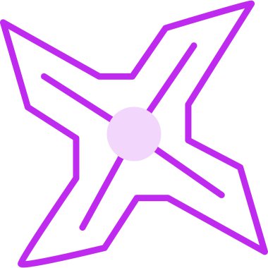 Shuriken simgesinin vektör illüstrasyonu          