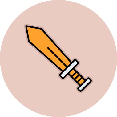 Kılıç. Web simgesi basit illüstrasyon 