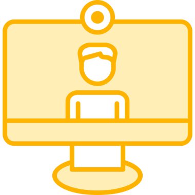 Video Arama simgesi, düz tasarım