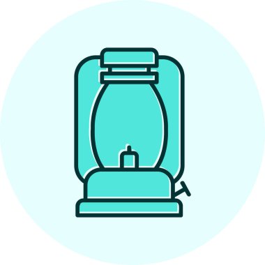 Gaz Lambası simgesinin vektör illüstrasyonu