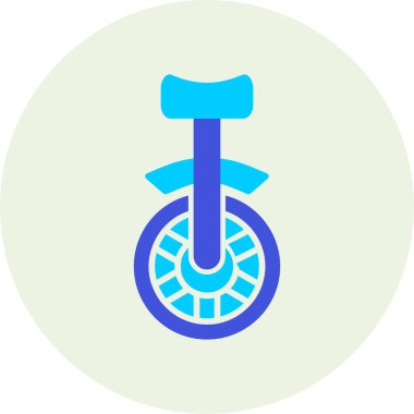 Tek tekerlekli bisiklet. Web simgesi basit illüstrasyon